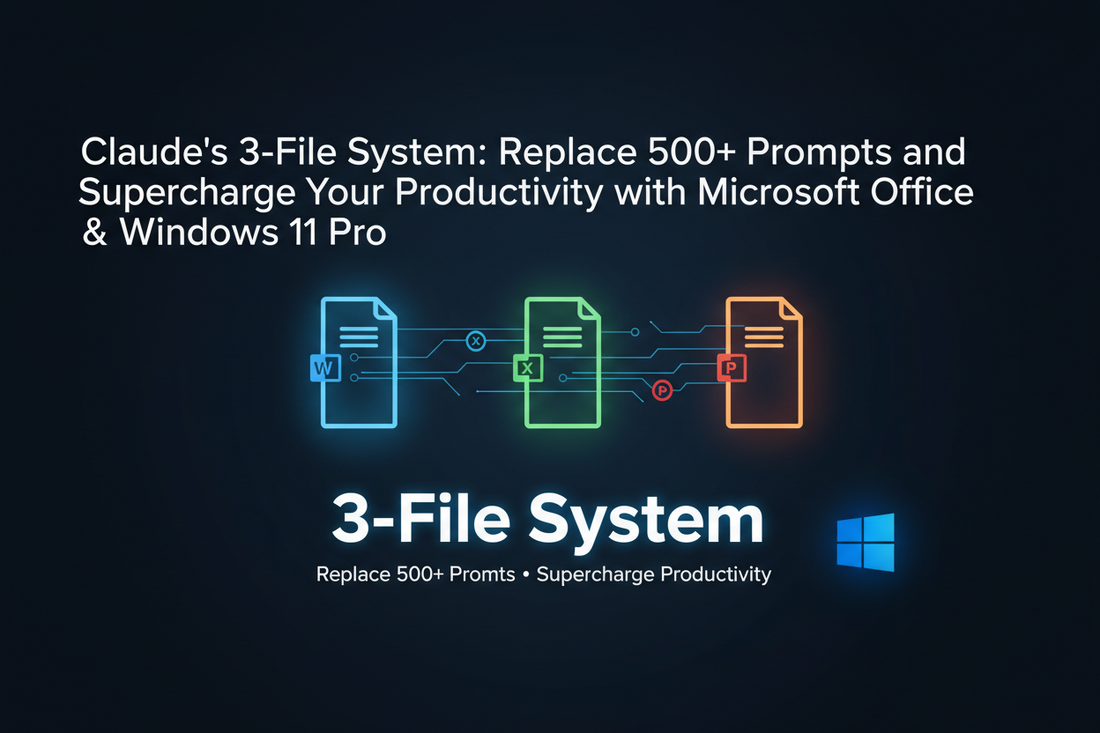 Claude’s 3‑File System: Replace 500+ Prompts and Supercharge Your Productivity with Microsoft Office & Windows 11 Pro