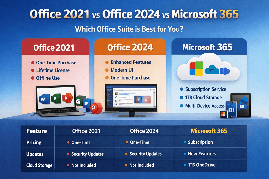 Microsoft Office 2021 vs Office 2024 vs Microsoft 365: Which Is Better for You? - Softwarekeep