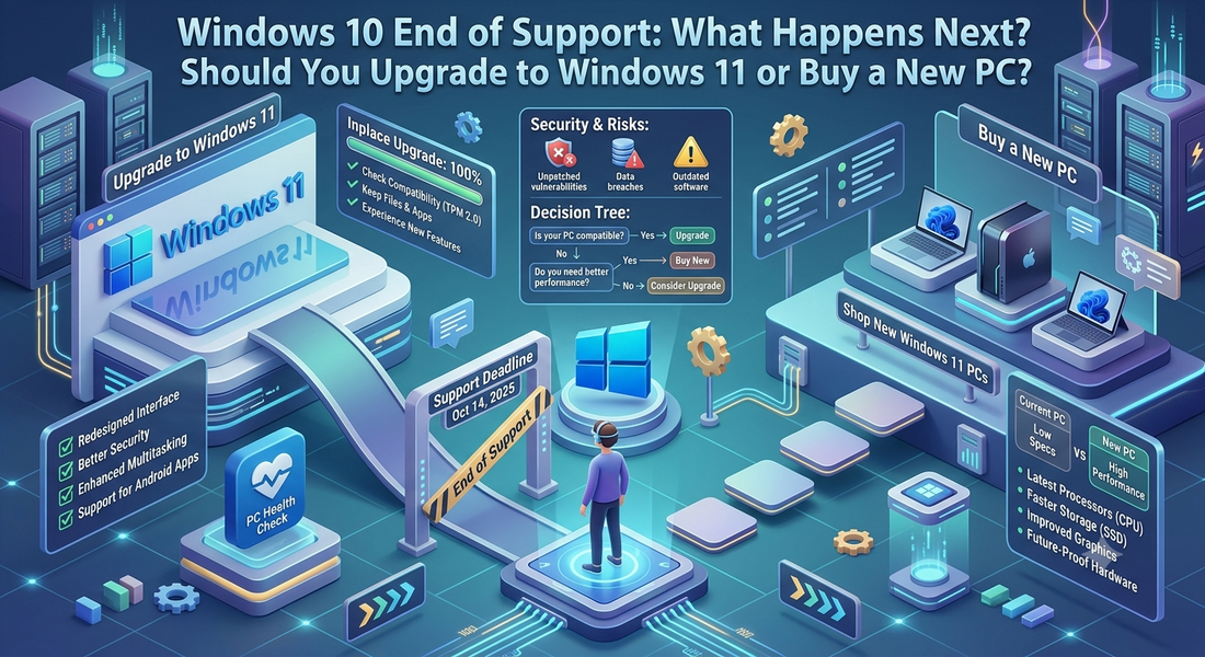 Windows 10 End of Support: What Happens Next? Should You Upgrade to Windows 11 or Buy a New PC?