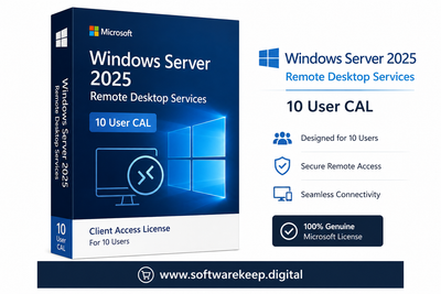 Windows Server 2025 Remote Desktop Services – 10 User CAL | Instant Digital Delivery