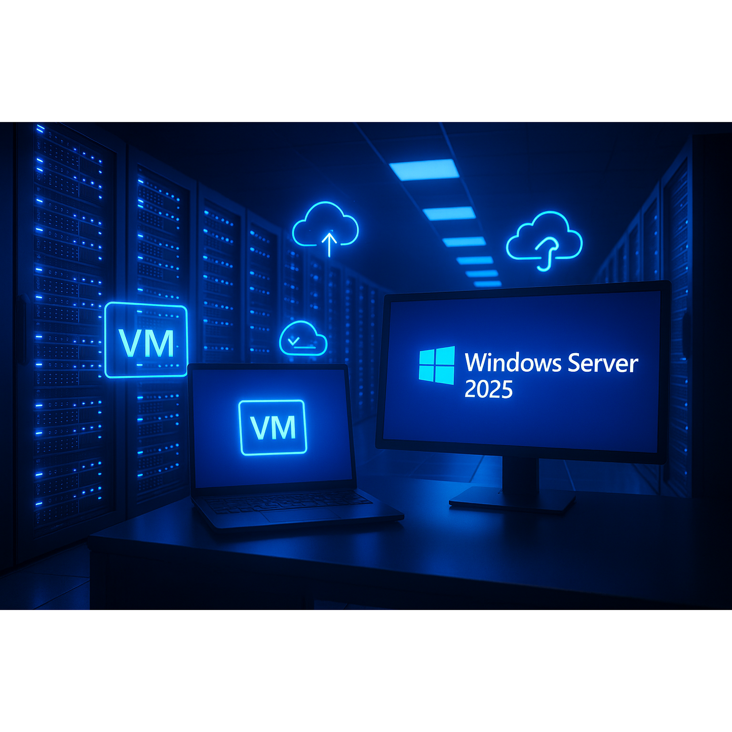 Blue Enterprise Server Room