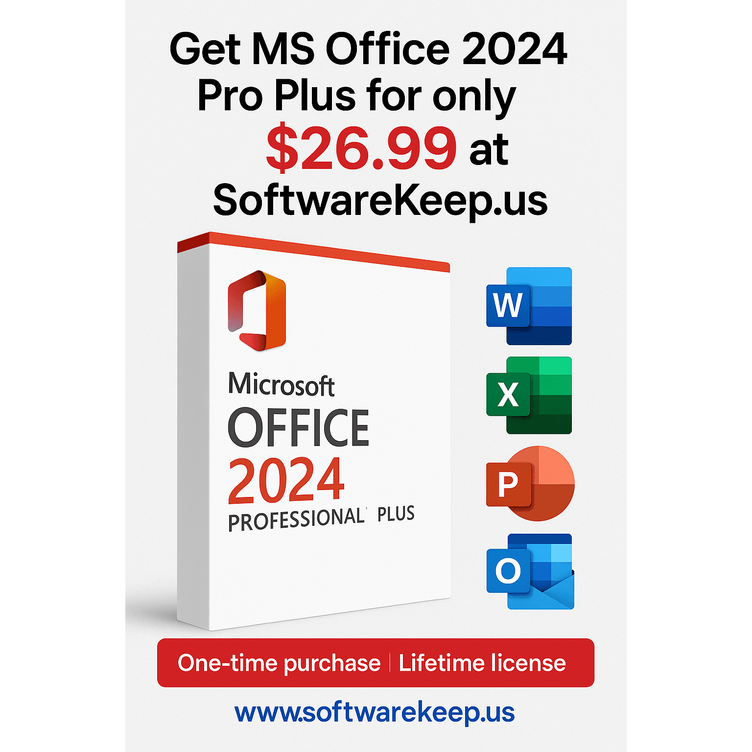 Microsoft Office 2024 Professional Plus License - Lifetime Access for Enhanced Productivity - Softwarekeep
