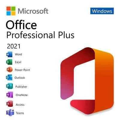 Microsoft Office 2024 Professional Plus license for Windows with icons for Word, Excel, and PowerPoint