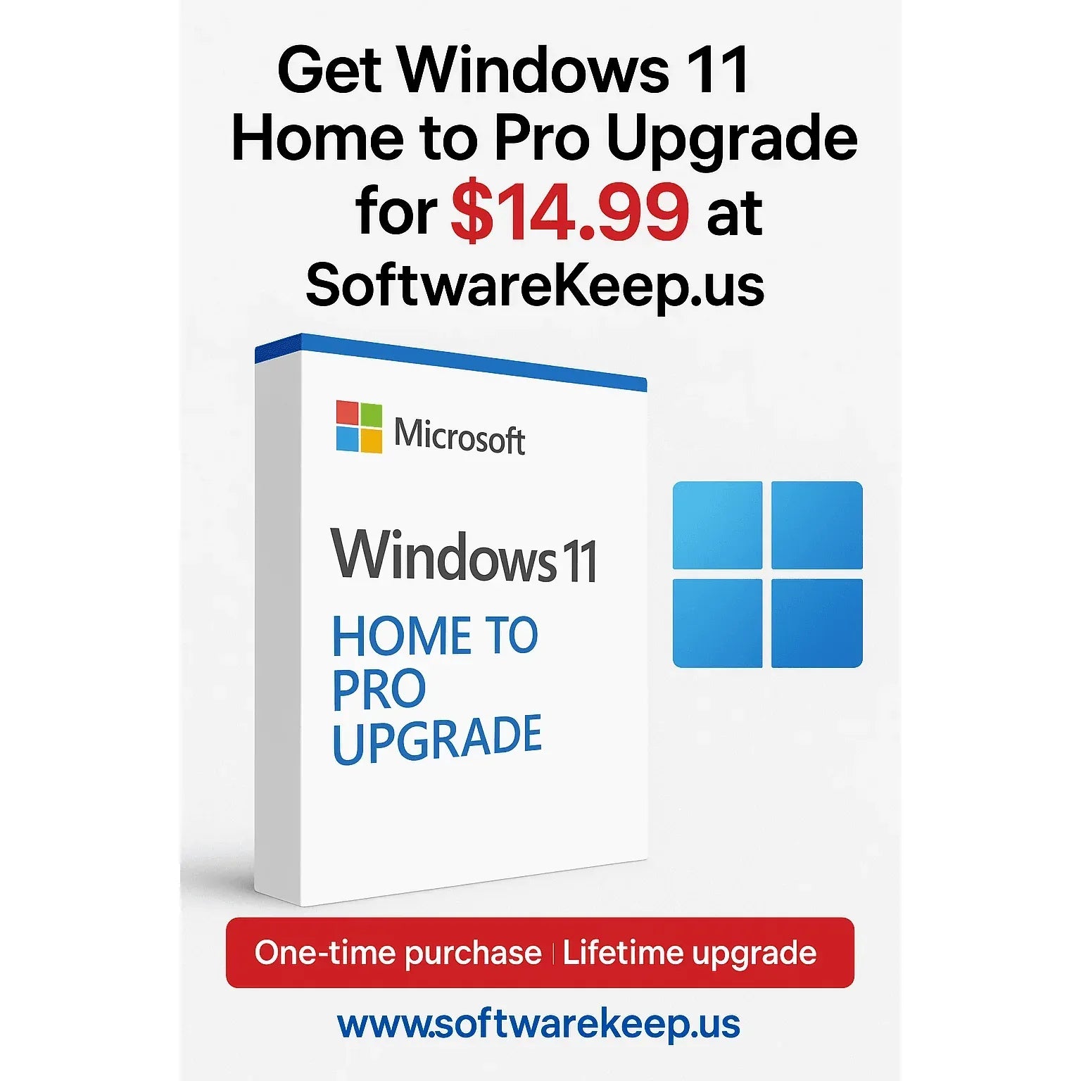 Microsoft Windows 11 Pro Upgrade for $14.99 at Softwarekeep - Softwarekeep