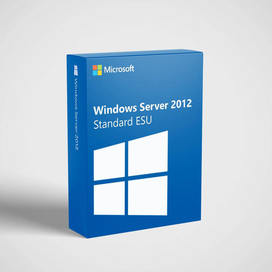 Microsoft Windows Server 2012 Standard ESU Year 2 software package with official branding for business use