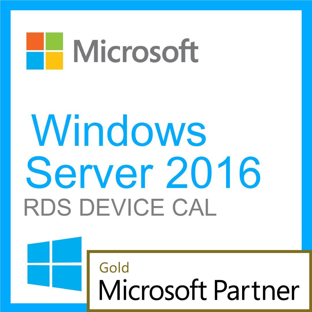 Microsoft Windows Server 2016 Remote Desktop CAL device license with Gold Partner logo