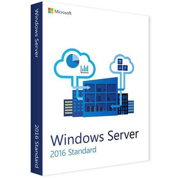 Microsoft Windows Server 2016 Standard 16 core license software packaging with cloud graphics