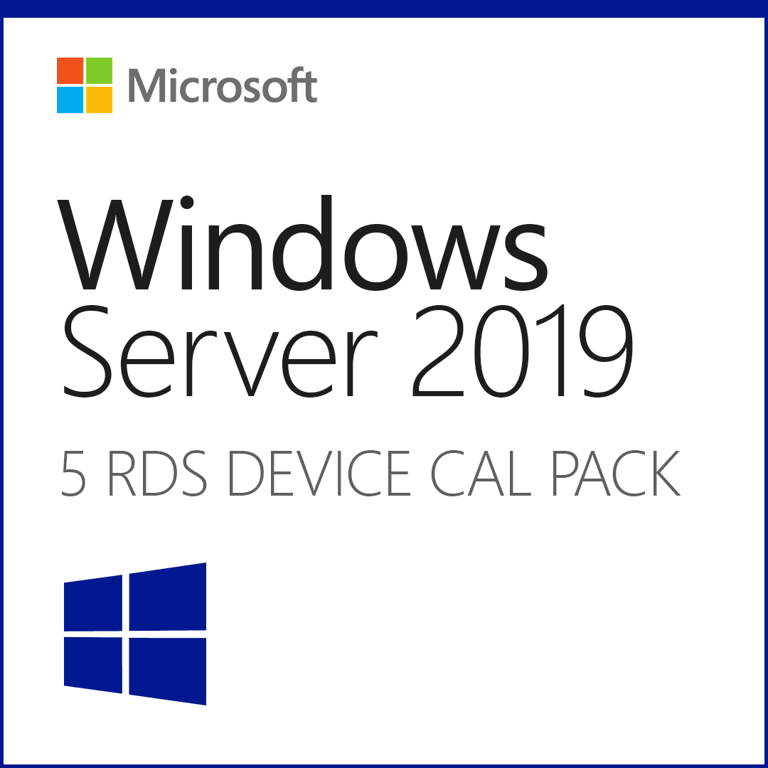 Microsoft Windows Server 2019 Remote Desktop 5 Device CAL Pack for enhanced remote access
