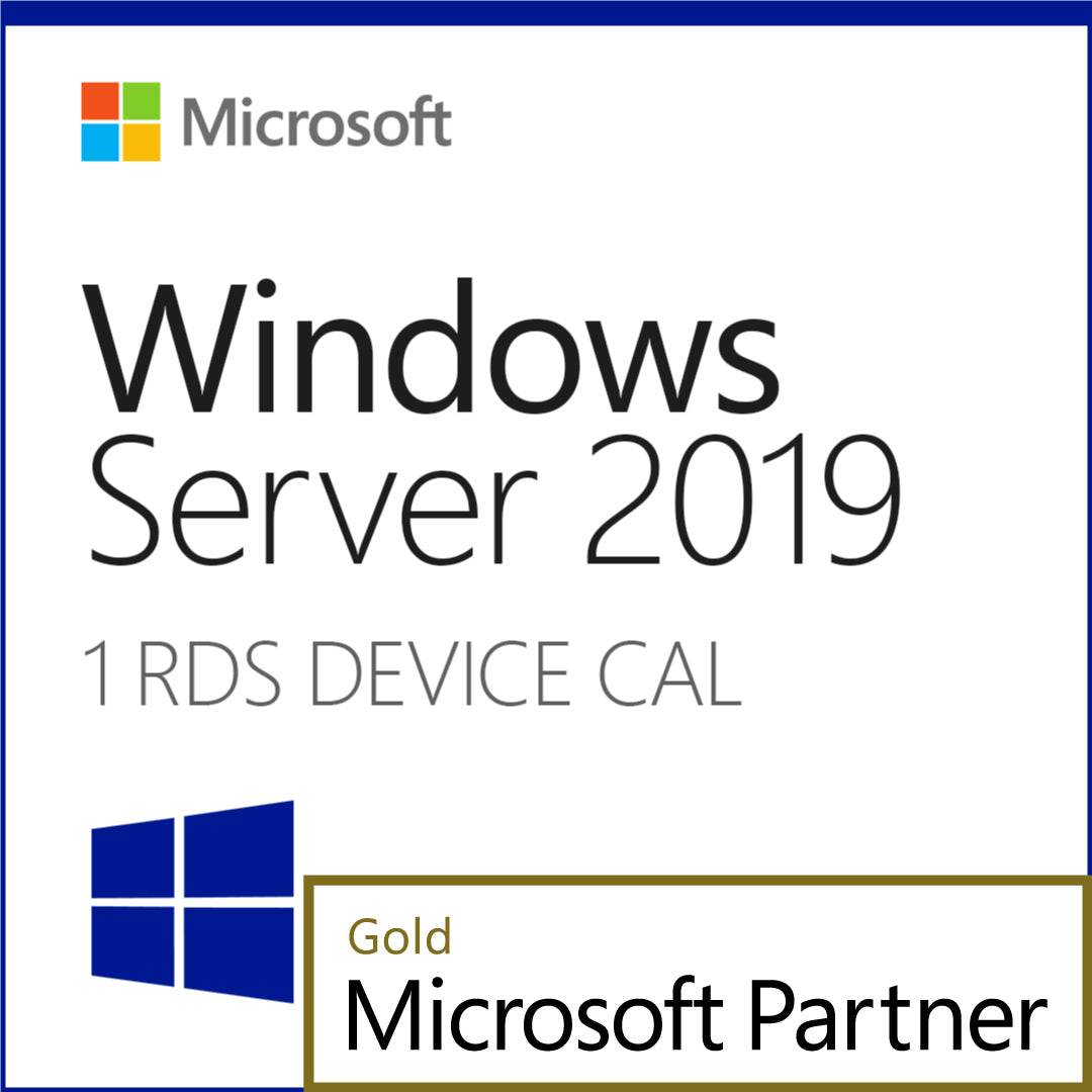Microsoft Windows Server 2019 Remote Desktop CAL 1 RDS Device CAL with Gold Partner Badge