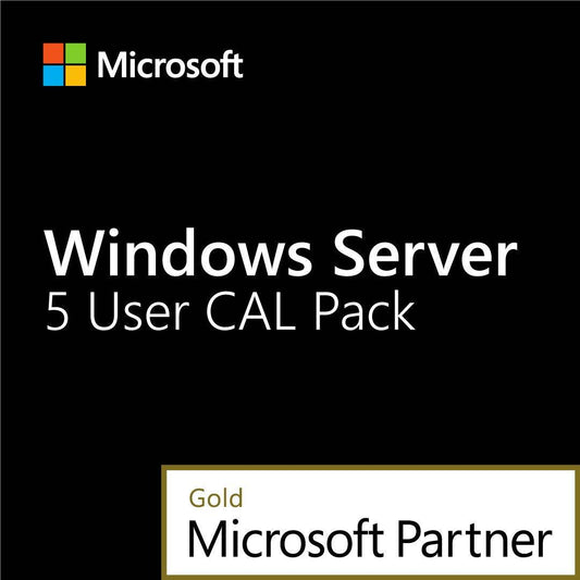 Microsoft Windows Server 2022 5 User CAL Pack showcasing licensing options for users