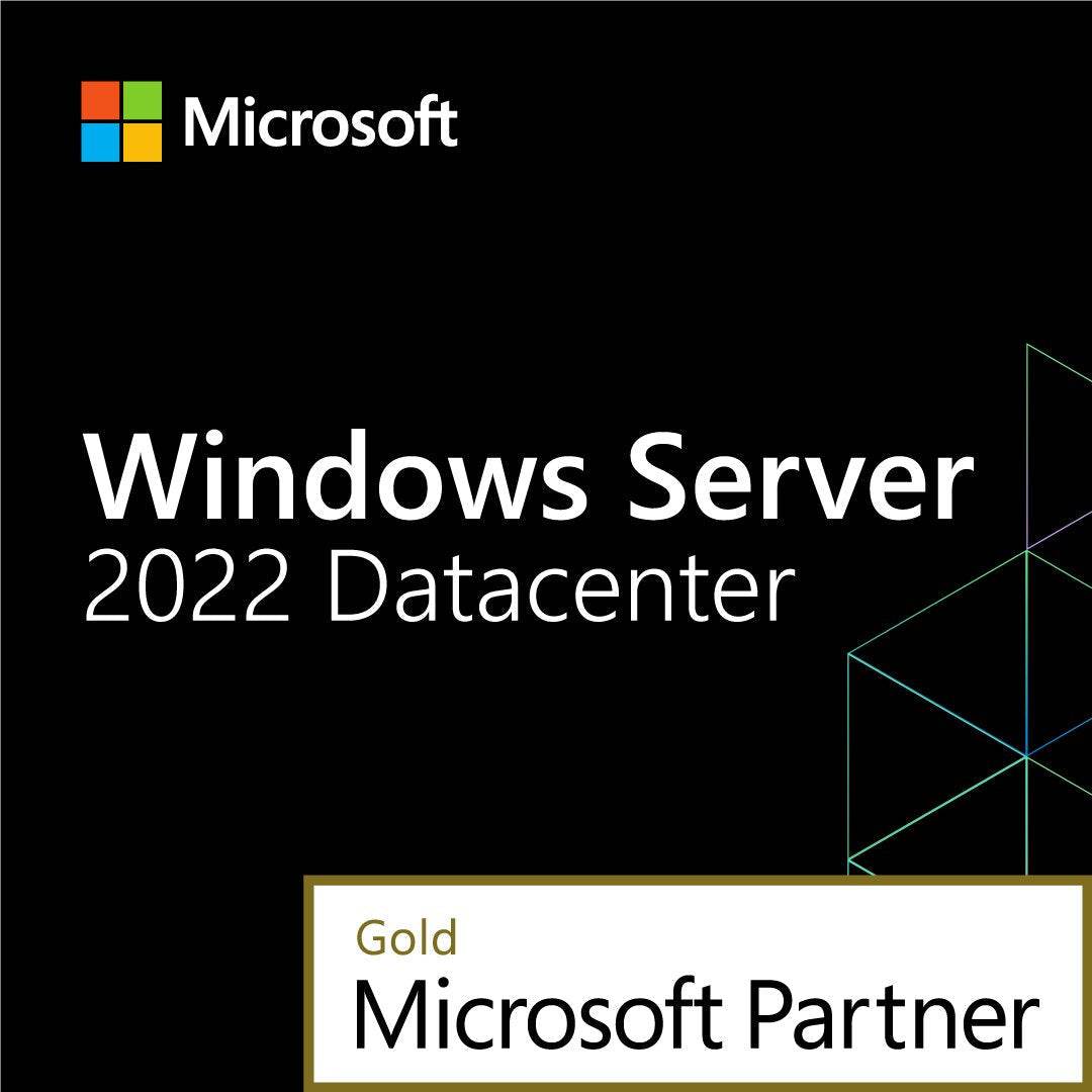 Windows Server 2022 Datacenter 16 Core by Microsoft with Gold Microsoft Partner badge