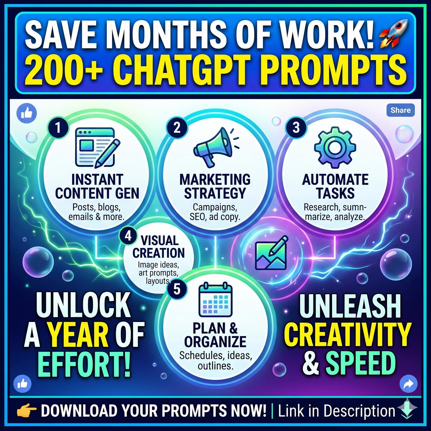 200 of the all-round best, high-leverage ChatGPT prompts.