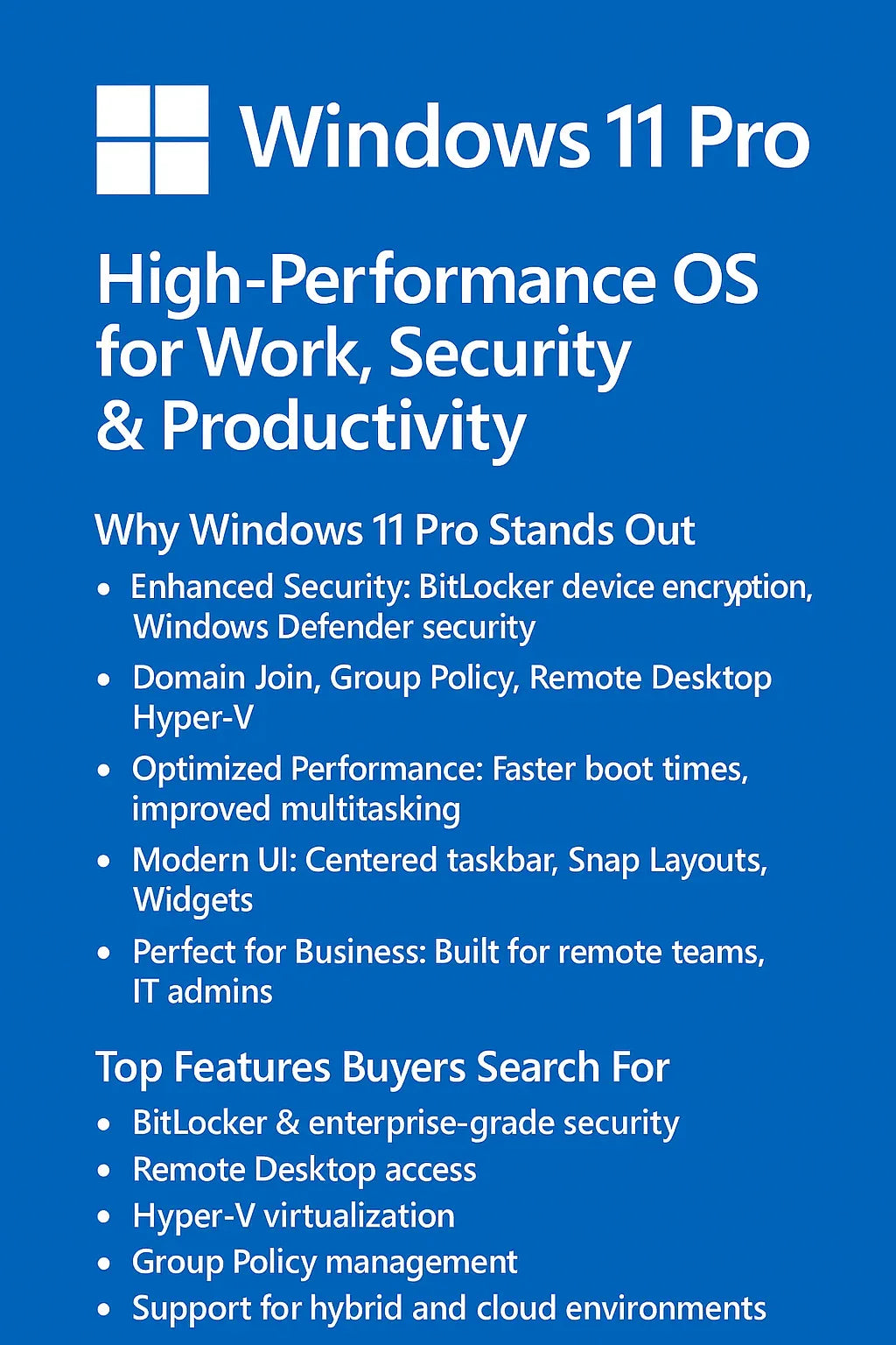 Microsoft Windows 11 Pro License for Work & Productivity - Softwarekeep