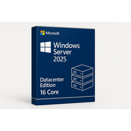 Windows Server 2025 Blue Product Box