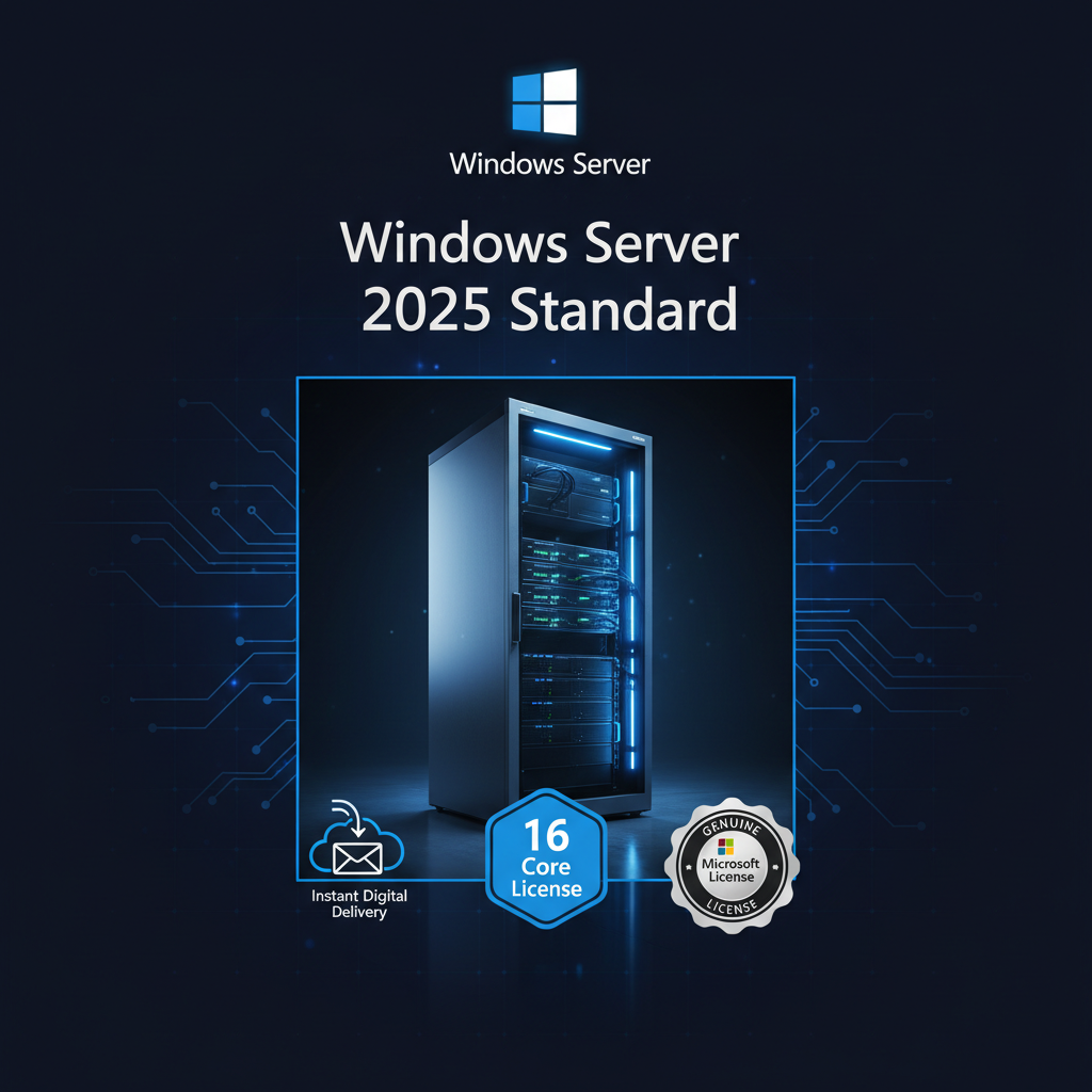 Windows Server 2025 Standard – 16 Core License | Instant Digital Delivery